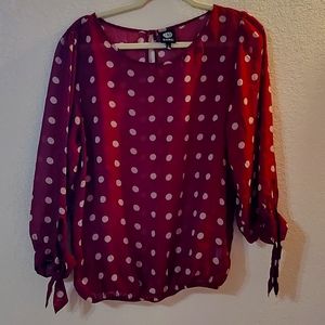 Burgundy Transparent Blouse
